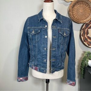 Levi’s Upcycled Recreated Denim Blue Jean Jacket Western Size Large